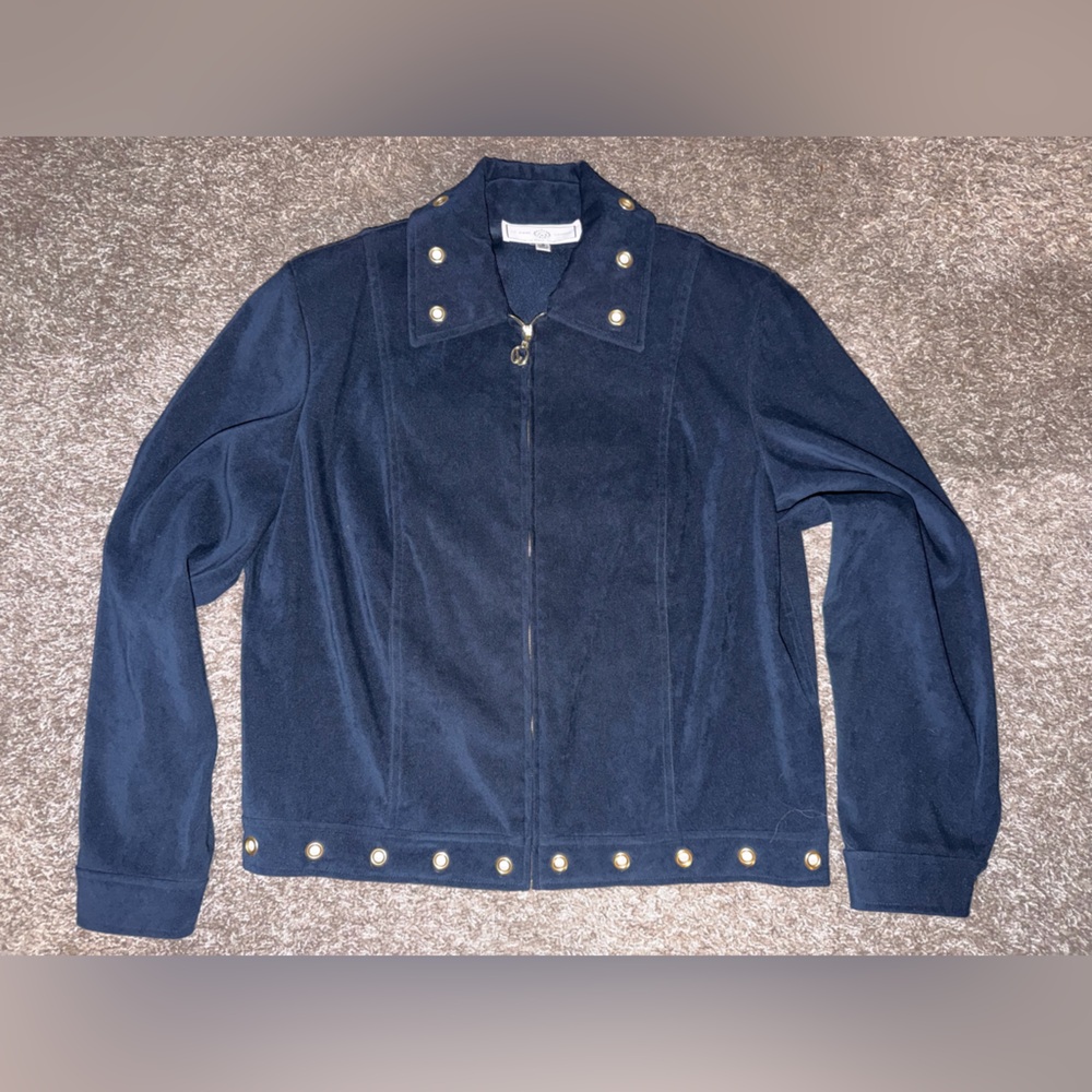 St. John Sport Navy Jacket with Gold Accents